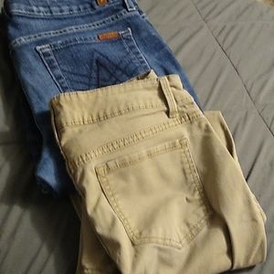 Seven for all mankind jeans. Sz 29 & Nobo khaki pants sz 9.